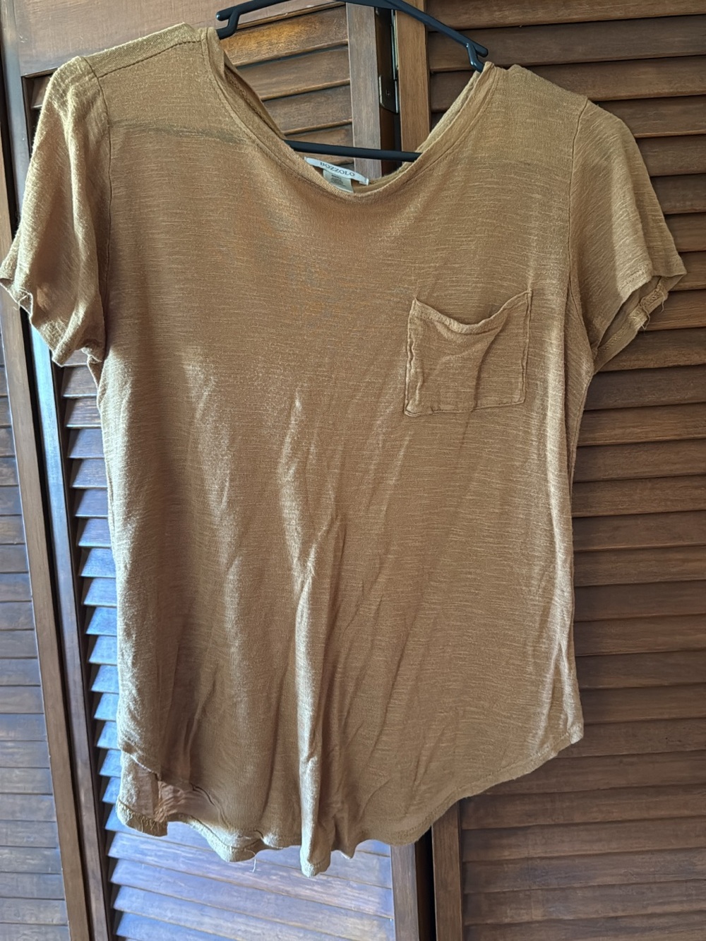 Everyday Pocket Tee - Brown Lightweight Women's Top